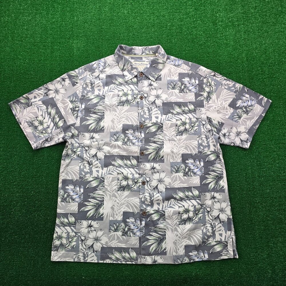Tommy Bahama Shirt Mens Large‎ Button Up Floral Heritage Tortola Silk Hawaiian